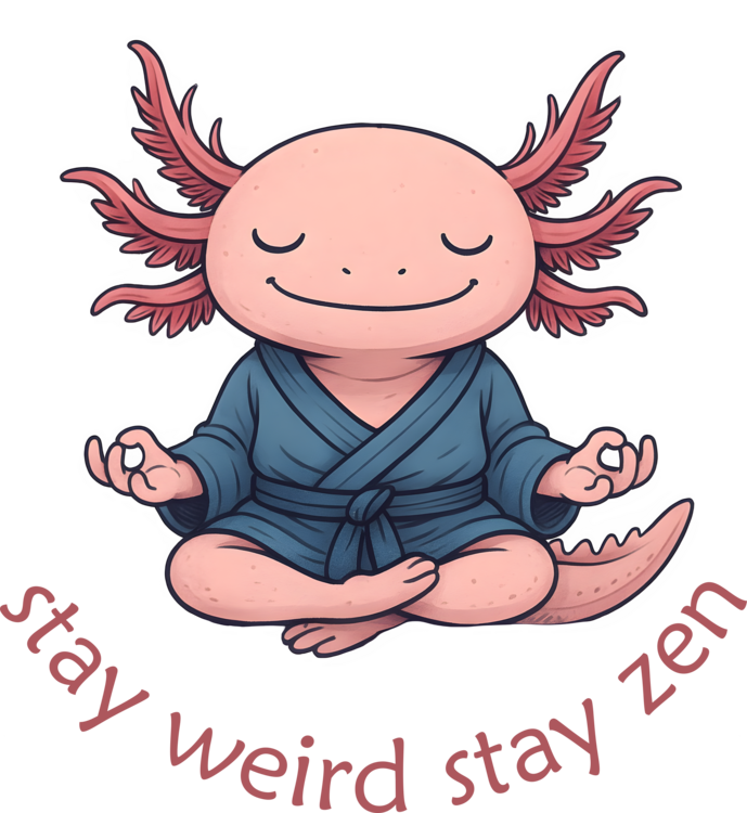 T-shirt Stay weir Stay Zen Axolotl