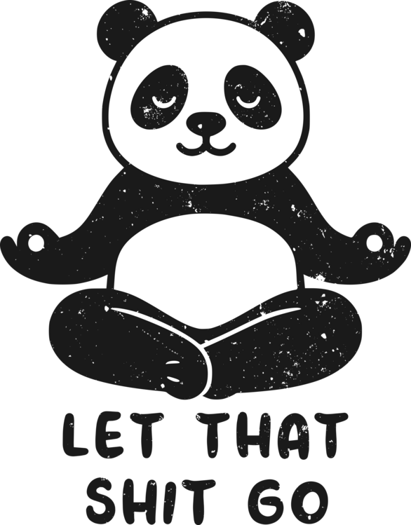 T-shirt Funny Panda Let That Sh!t go