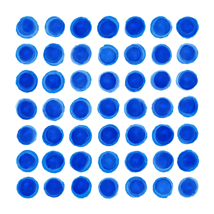 Плакат Abstract Blue Ink Dots