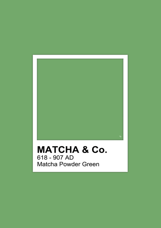Poster Matcha green tea colour swatch