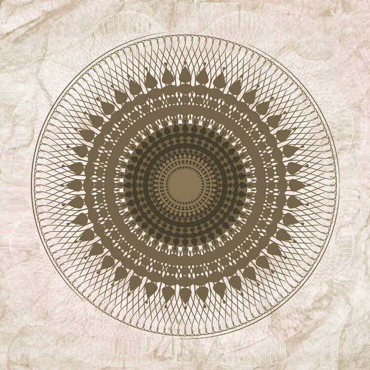 Poster Brown Yoga Mandala
