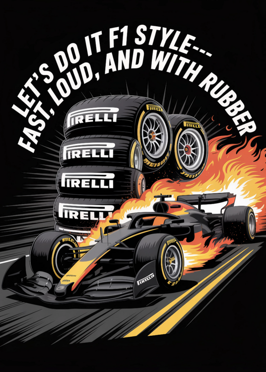 Poster Lets Do It F1 Style Funny F1 Inspired