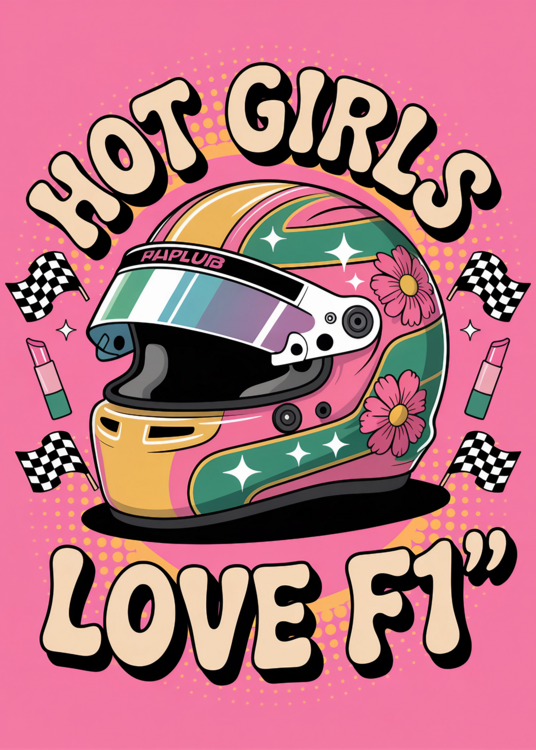 Poster Hot Girls Love F1 Pink
