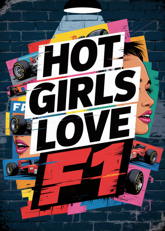 Poster Hot Girls Love F1 Grafiti