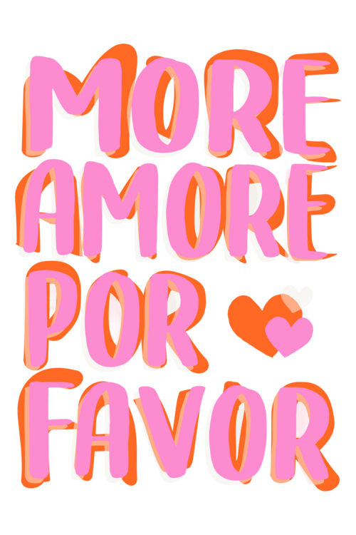 T-shirt Malou Studio - Popart - More Amore Por Favor