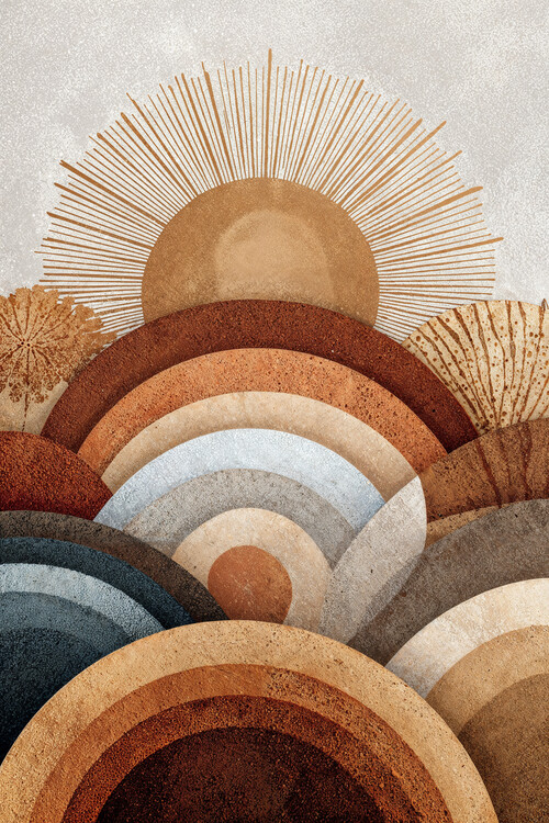 Poster Sun landscape