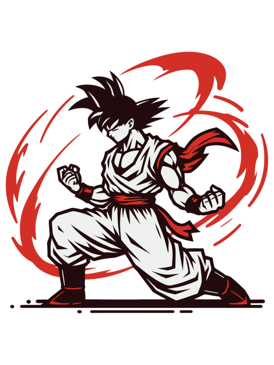 T-shirt Powerful Goku: The Ultimate Saiyan Warrior