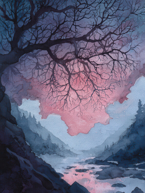 Plakat The Crimson Sky Watercolour