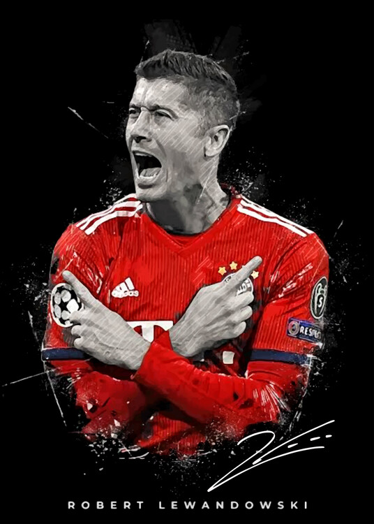 Poster Footballer Popular Potrait