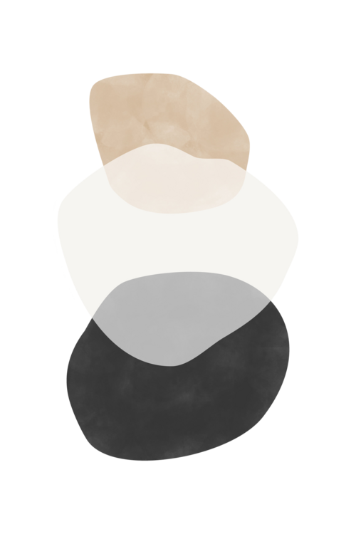 T-shirt Beige Boho Shapes Poster