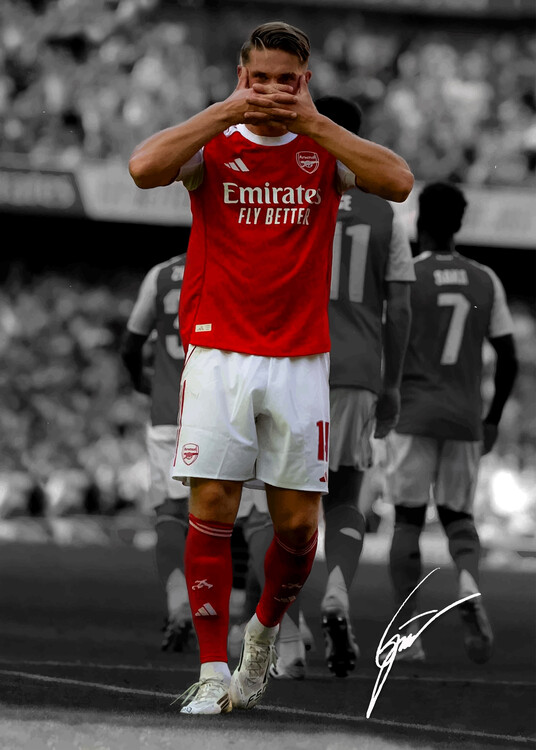 Canvas Print Soccer Player Celebration