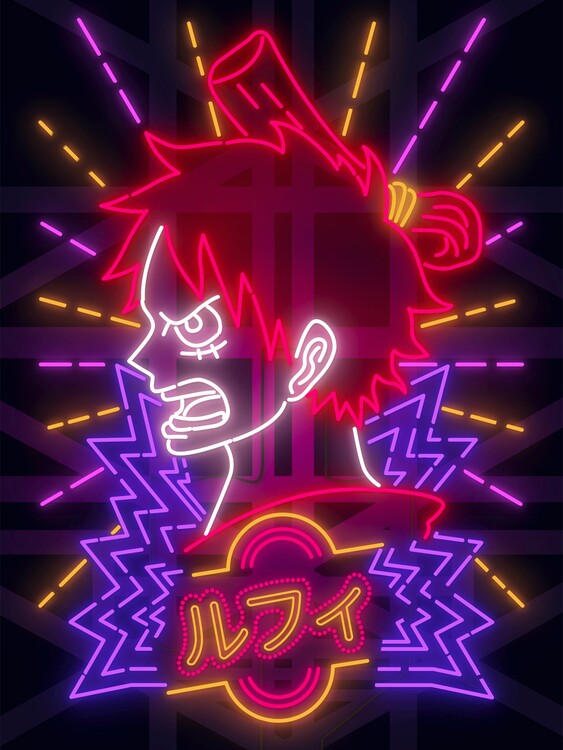 Poster The Pirate Hero Neon Art