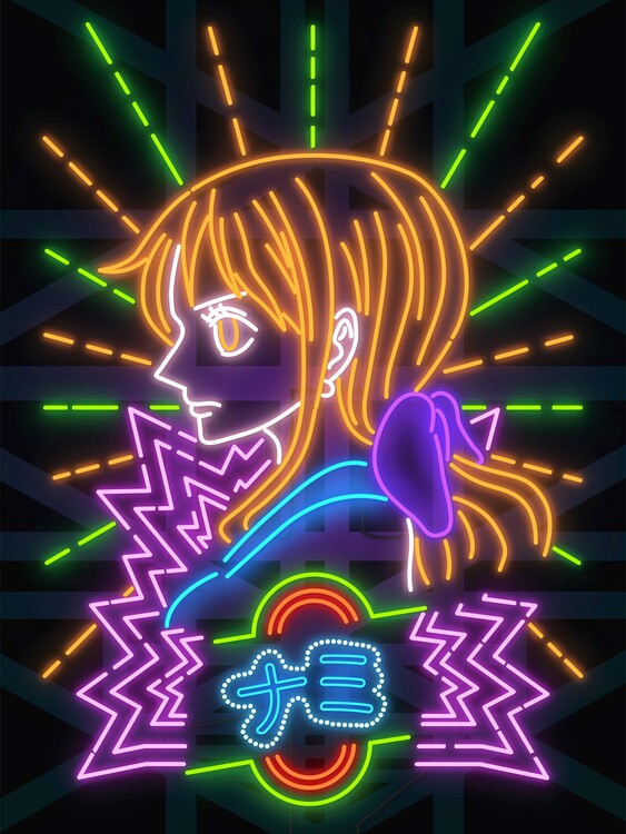 Poster The Cat Burglar Neon Art