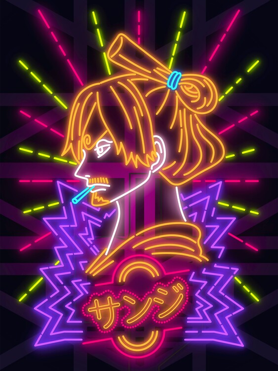 Poster The Pirate Chef Neon Art