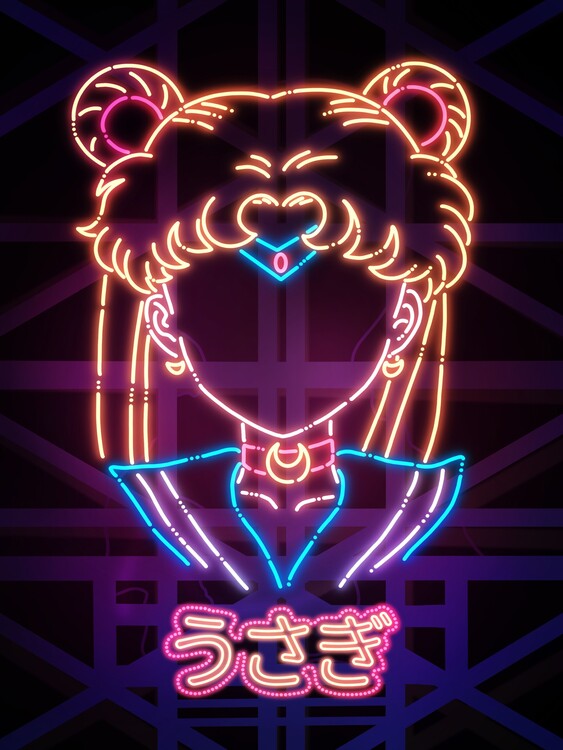 Poster The Sailor Girl Neon Art