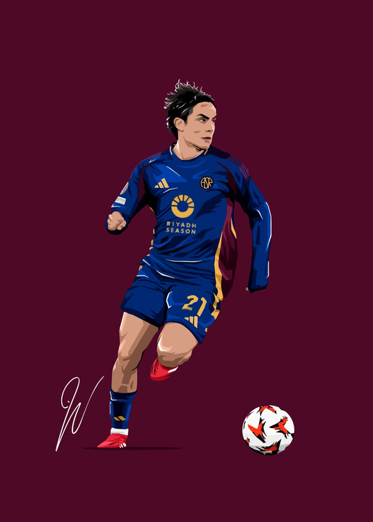 Poster Drawing Art Paolo Dybala Illustration Poster