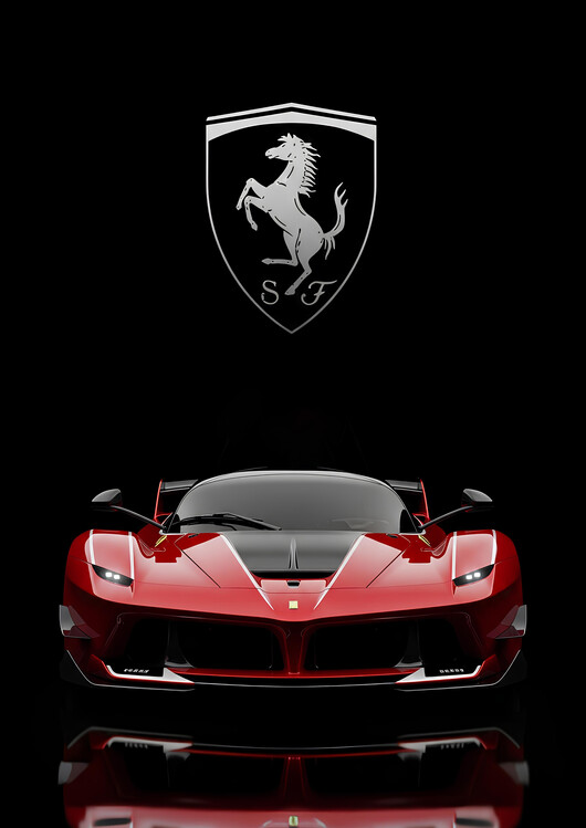 Poster Prancing Horse Unleashed: Ferrari FXX-K Studio Portrait