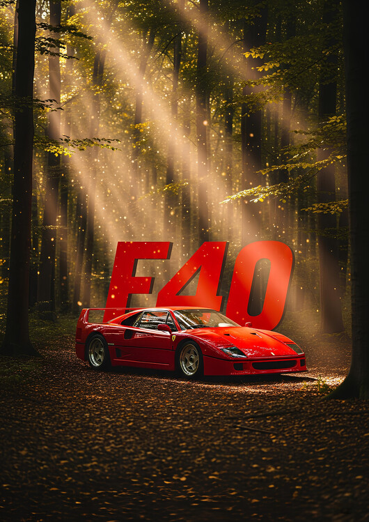 Plakát Enchanted Encounter: F40 Bathed in Magical Sunlight