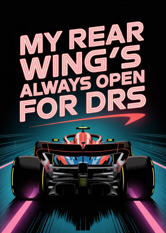 Poster My Rear Wing Funny F1 Fan Art