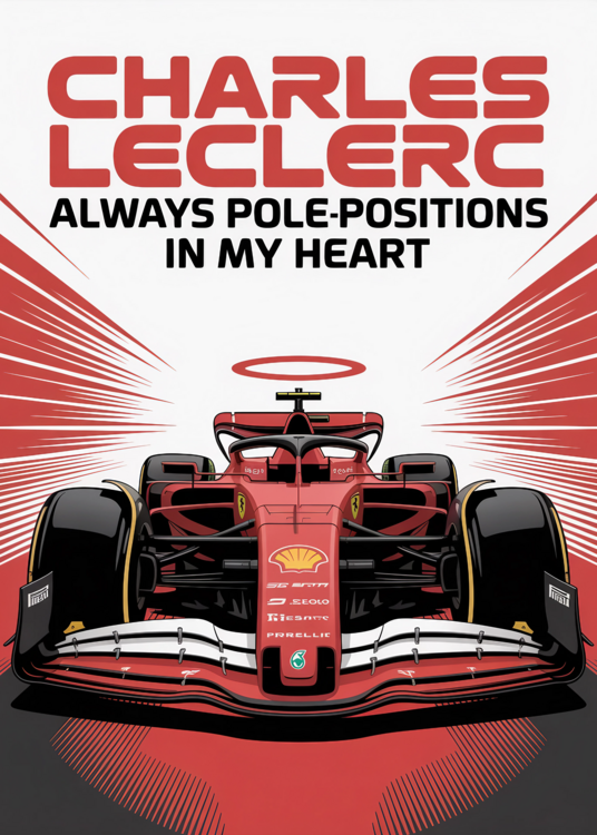 Poster Charles LeClerc Pole Position Funny F1 Artwork