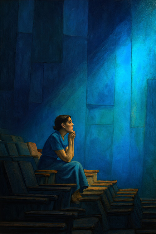 Plakat Friday Night Mattanee in the style of Edward Hopper