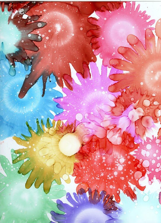 Poster Alcohol ink art.