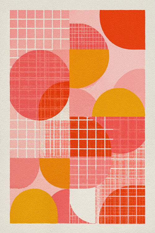 Poster Playful Geometric Grid
