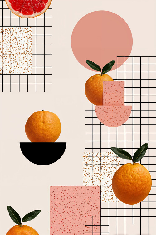 Poster Citrus Geometry Fusion