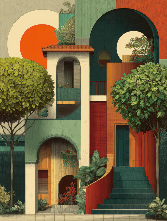 Plakat Architectural Oasis Nature Reimagined