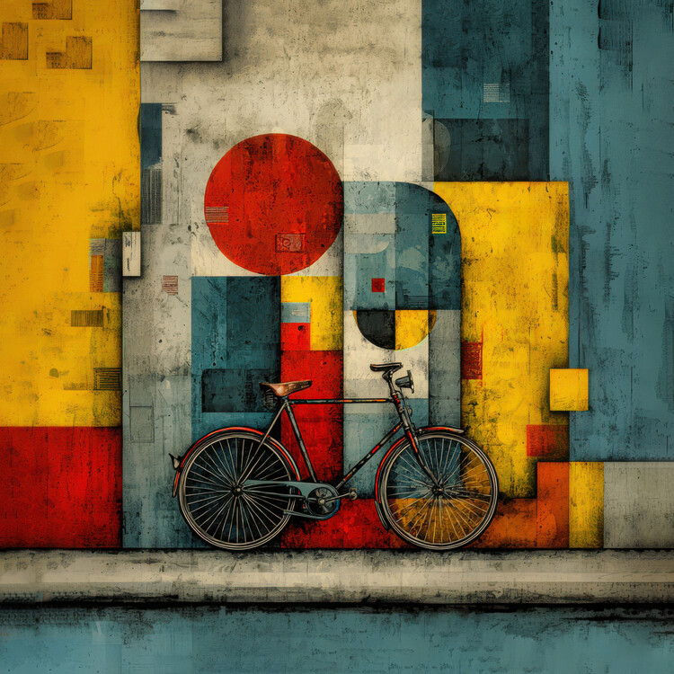 Plakat Abstract Bicycle