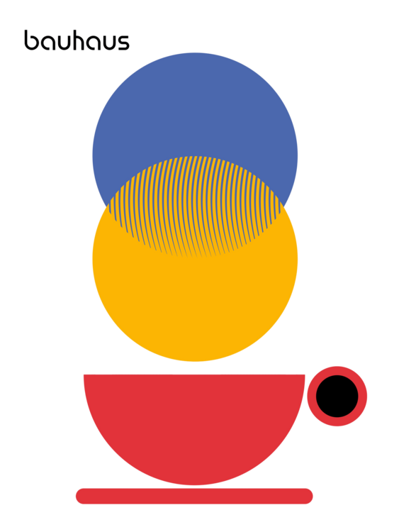 T-shirt Bauhaus Coffee Abstract