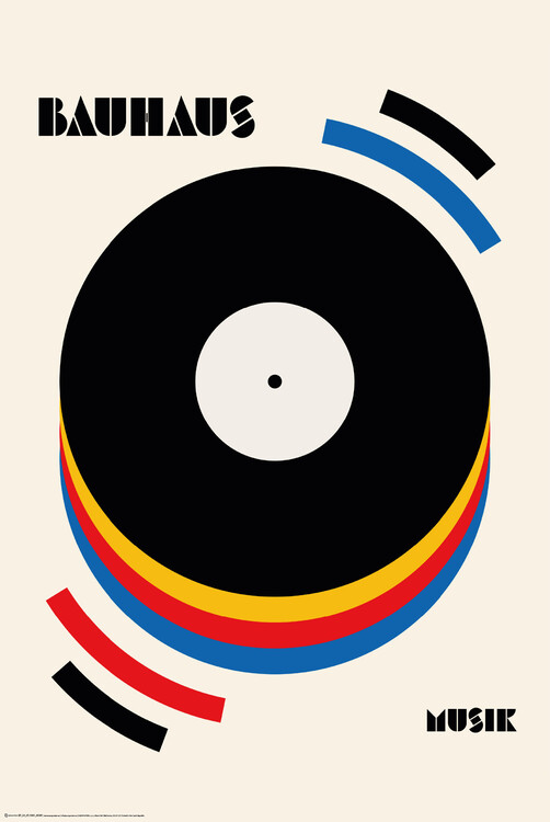 Poster Bauhaus Music Retro Illustration