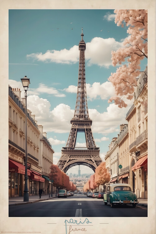 Poster Parisian Elegance: Vintage Travel Poster