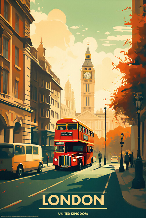 Poster London - Vintage Travel Poster