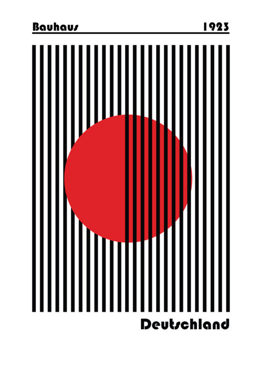 T-shirt Bauhaus Deutschland Poster