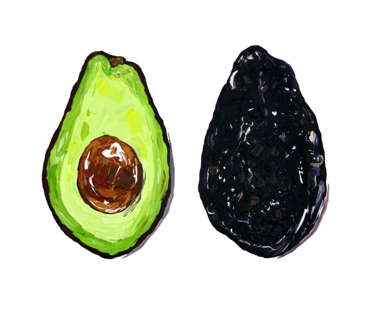 T-shirt Avocado On Pink