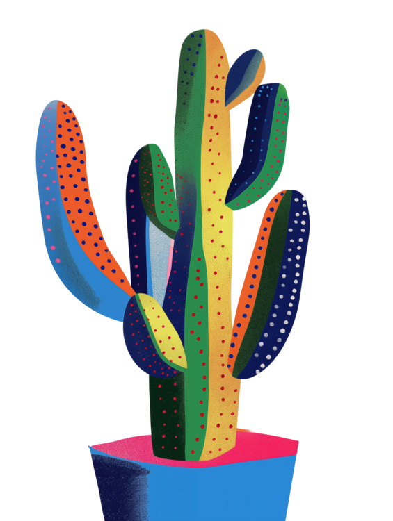 T-shirt Colorful Pastel Cactus