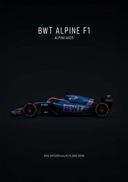 Poster Alpine A525 Car Poster