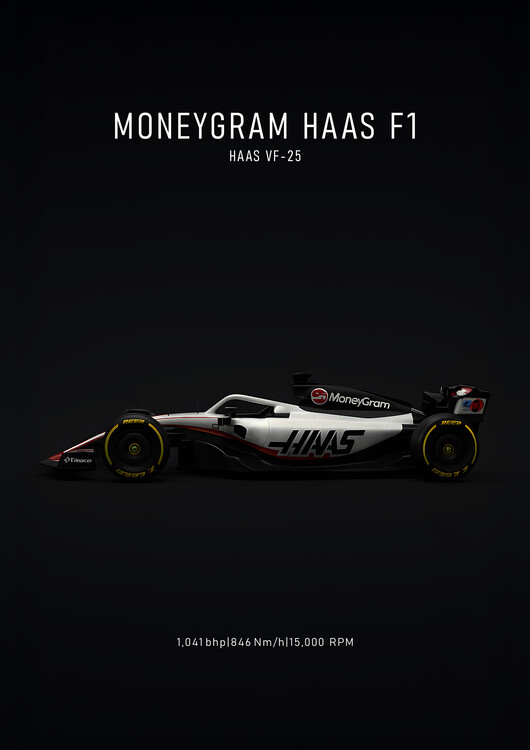 Poster Haas VF25 Car Poster