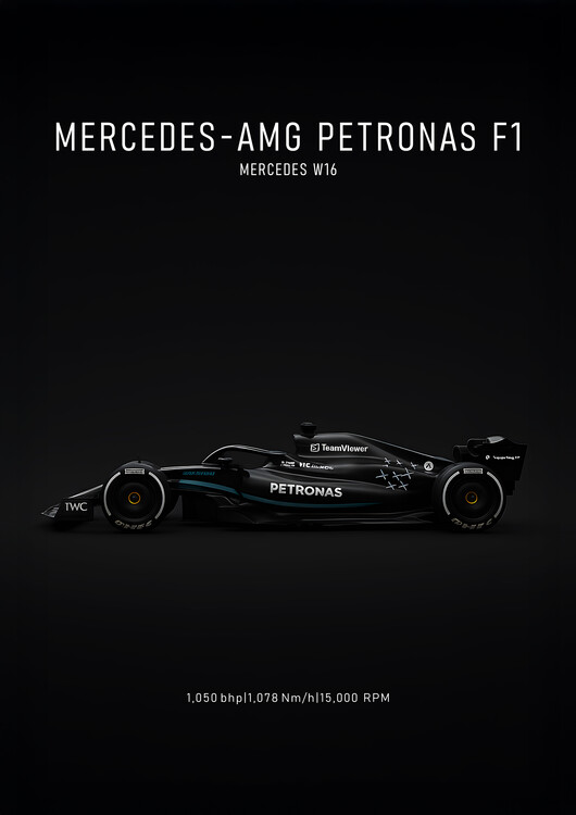 Poster Mercedes W16  Car Poster