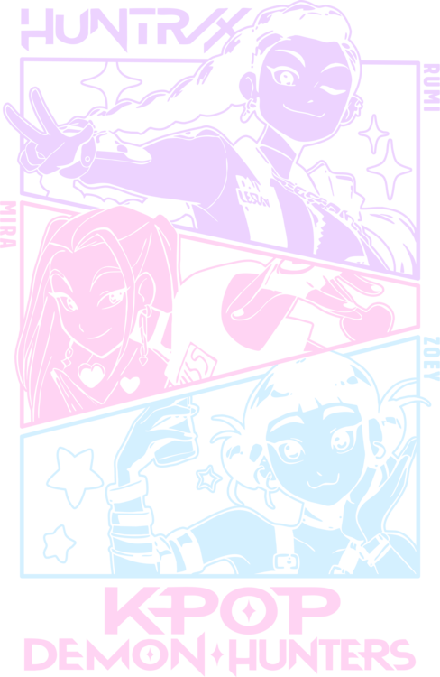 T-shirt K-Pop Demon Hunters - HUNTR/X: Character Showcase