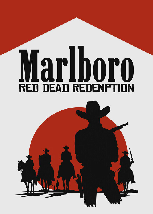 Canvas Print Marlboro - Red Dead Redemption