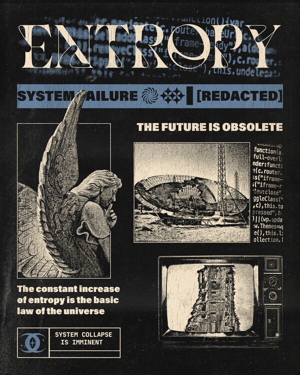 Плакат Entropy - Brutalist Design