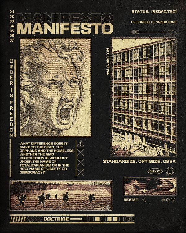 Плакат Manifesto - Brutalist Design