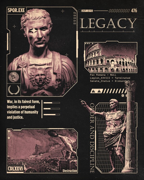 Плакат Legacy - Brutalist Design