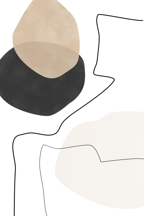 T-shirt Organic Shapes & Lines Poster