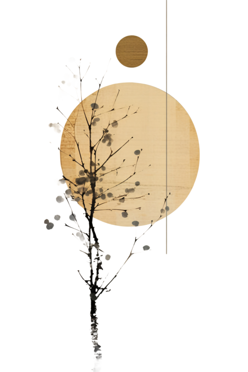 T-shirt Neutral Abstract Japandi Beige Watercolor Painting