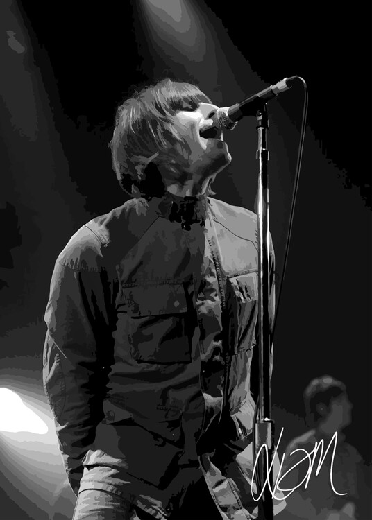 Canvas Print Black and White singer