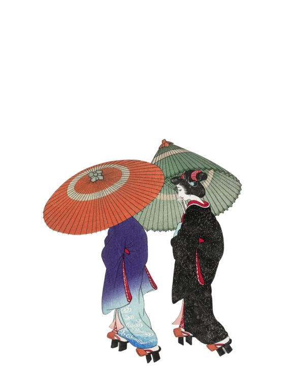 T-shirt Geisha in the Rain