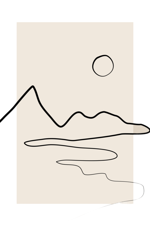 Μπλουζάκι One Line Landscape Poster